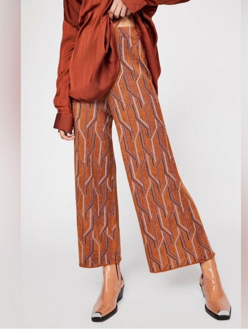 Free People Alina A-Line Wide Leg Crop Pants XS